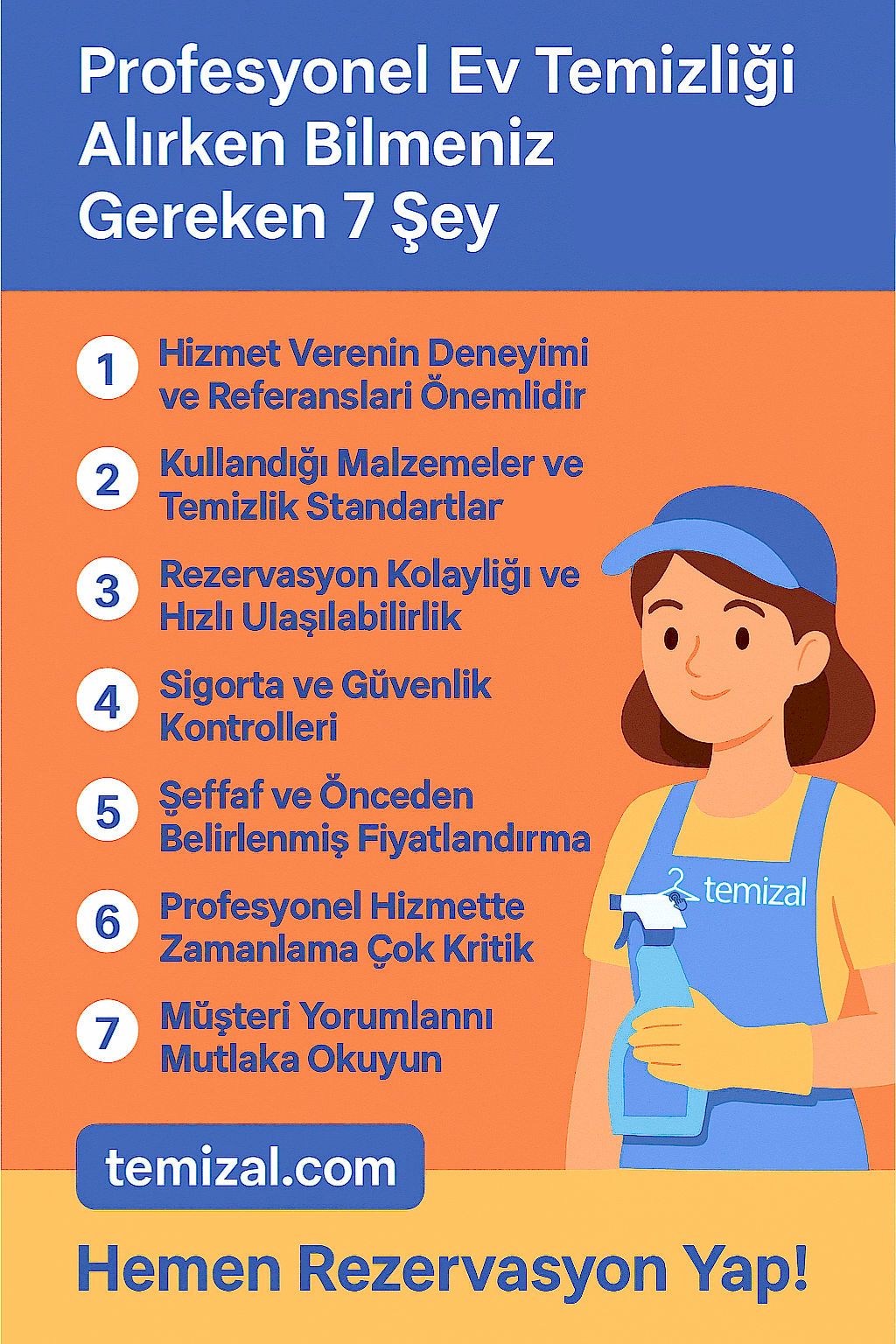  Profesyonel Ev Temizliği Hizmeti Alırken Bilmeniz Gereken 7 Şey