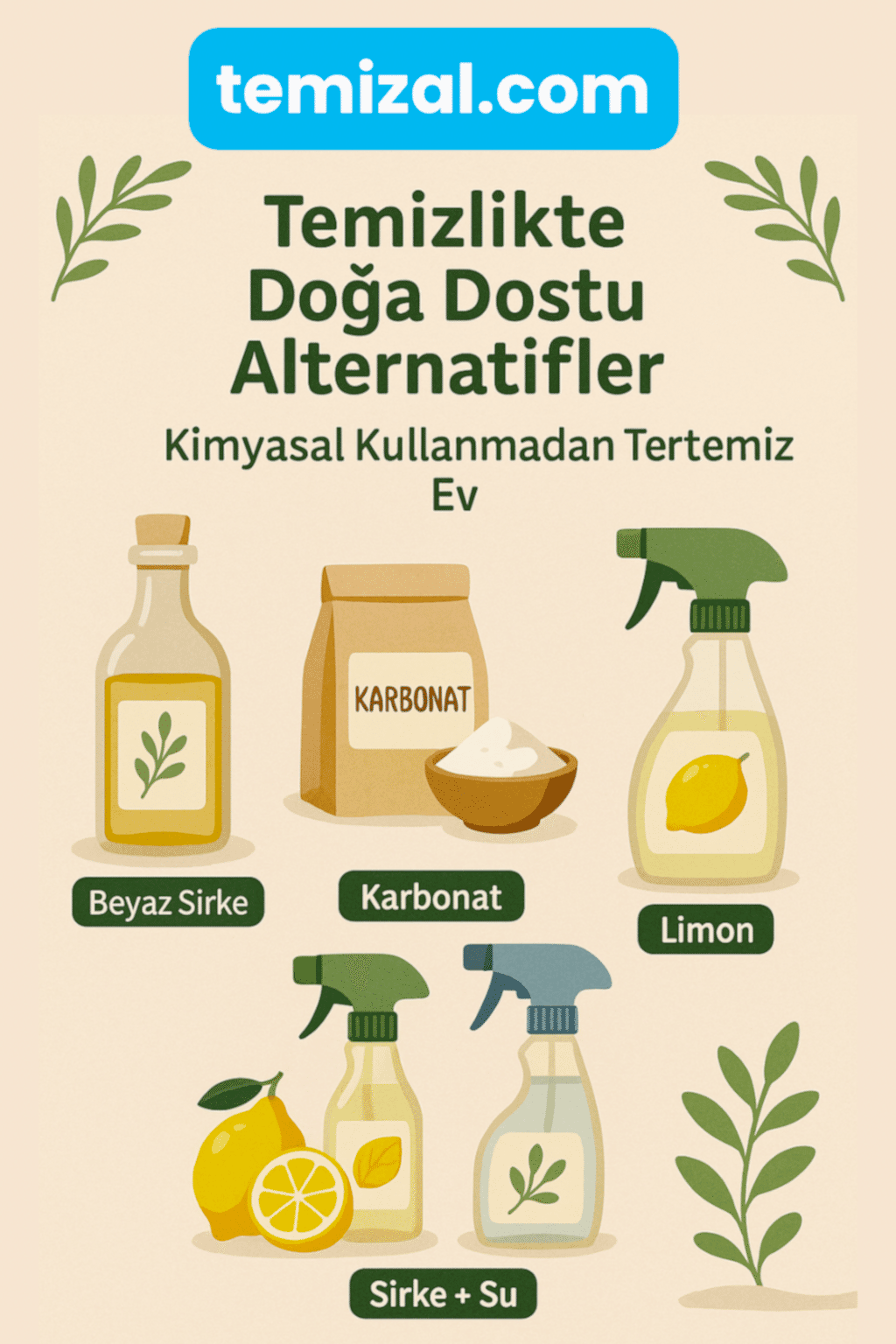 Temizlikte Doğa Dostu Alternatifler: Kimyasal Kullanmadan Tertemiz Ev