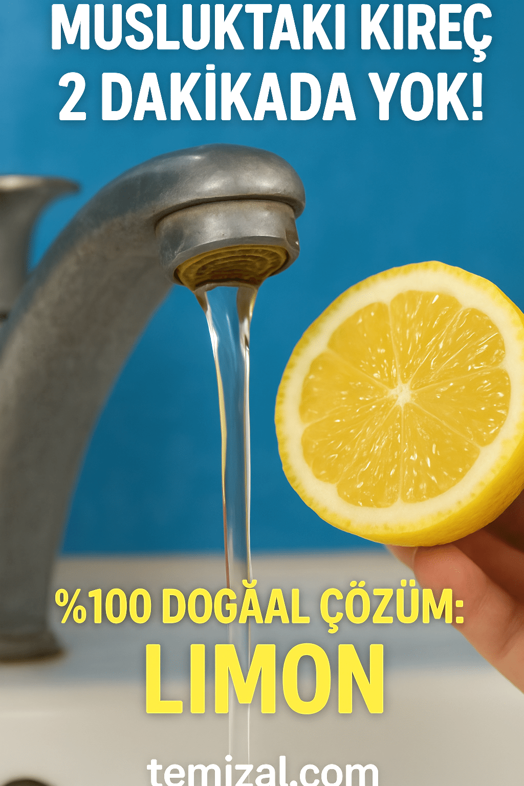 Sirke ve Karbonata Gerek Yok: Musluktaki Kireci Tek Hamlede Söküp Atan Doğal Yöntem