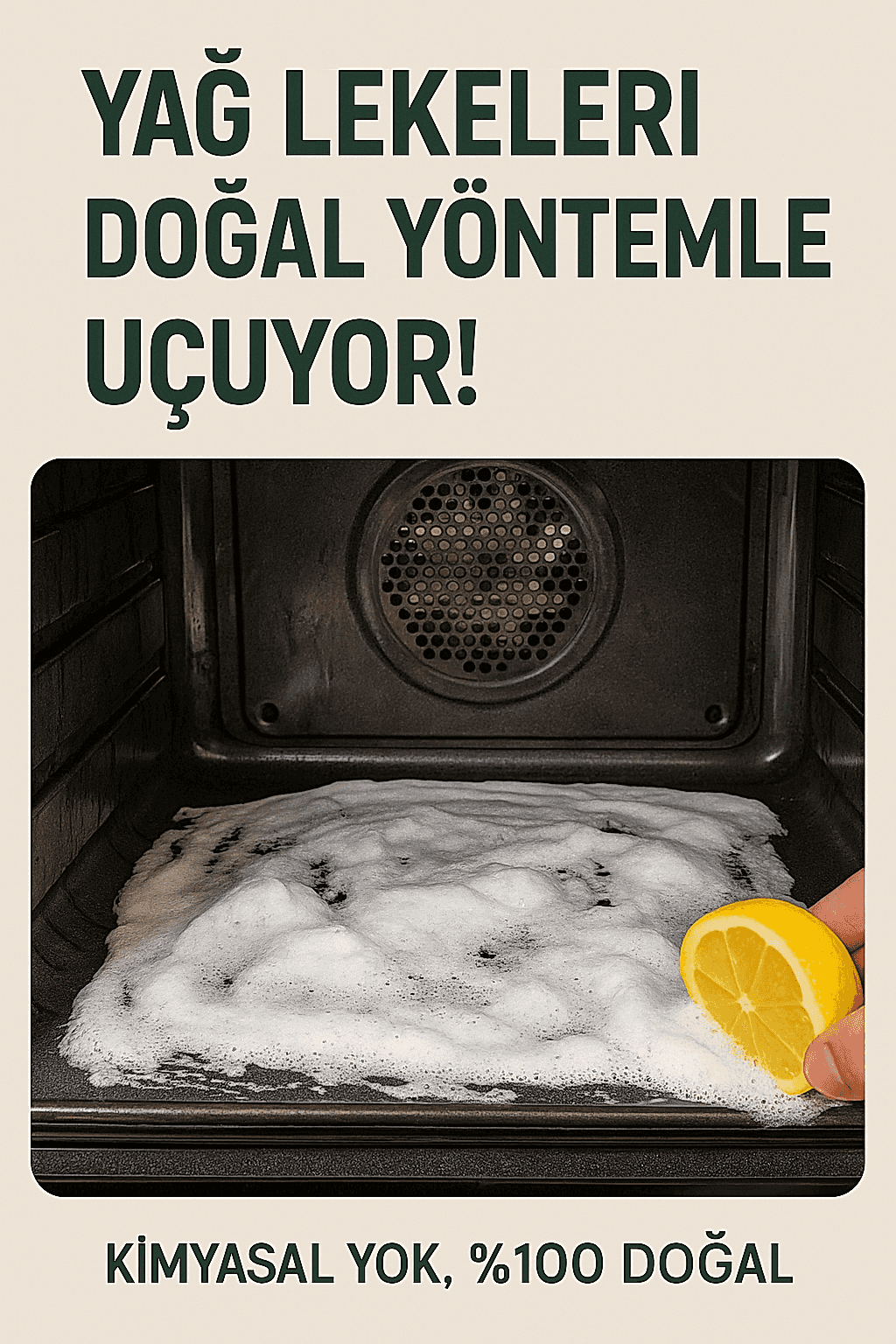Yağ Lekeleri Doğal Yöntemle Uçuyor! Kabartma Tozu ve Limon ile Fırın Temizliği