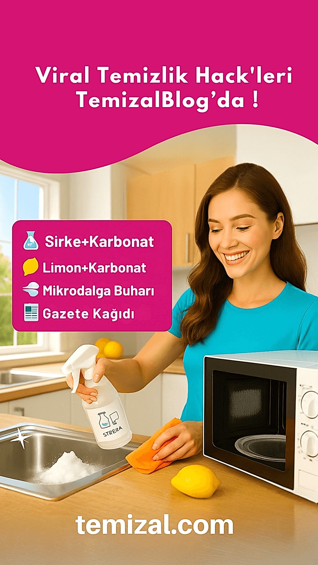 Viral Temizlik Hack’leri: Sirke, Karbonat ve Doğal Yöntemlerle Ev Parlatma Rehberi (2025)