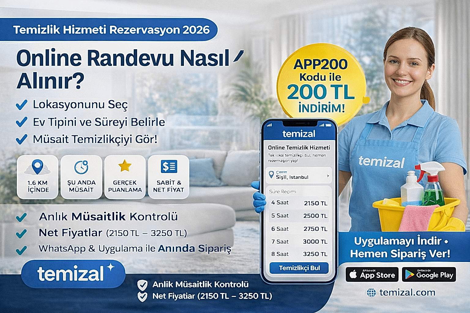 Temizlik Hizmeti Rezervasyon 2026- Online Randevu Nasıl Alınır? | Temizal